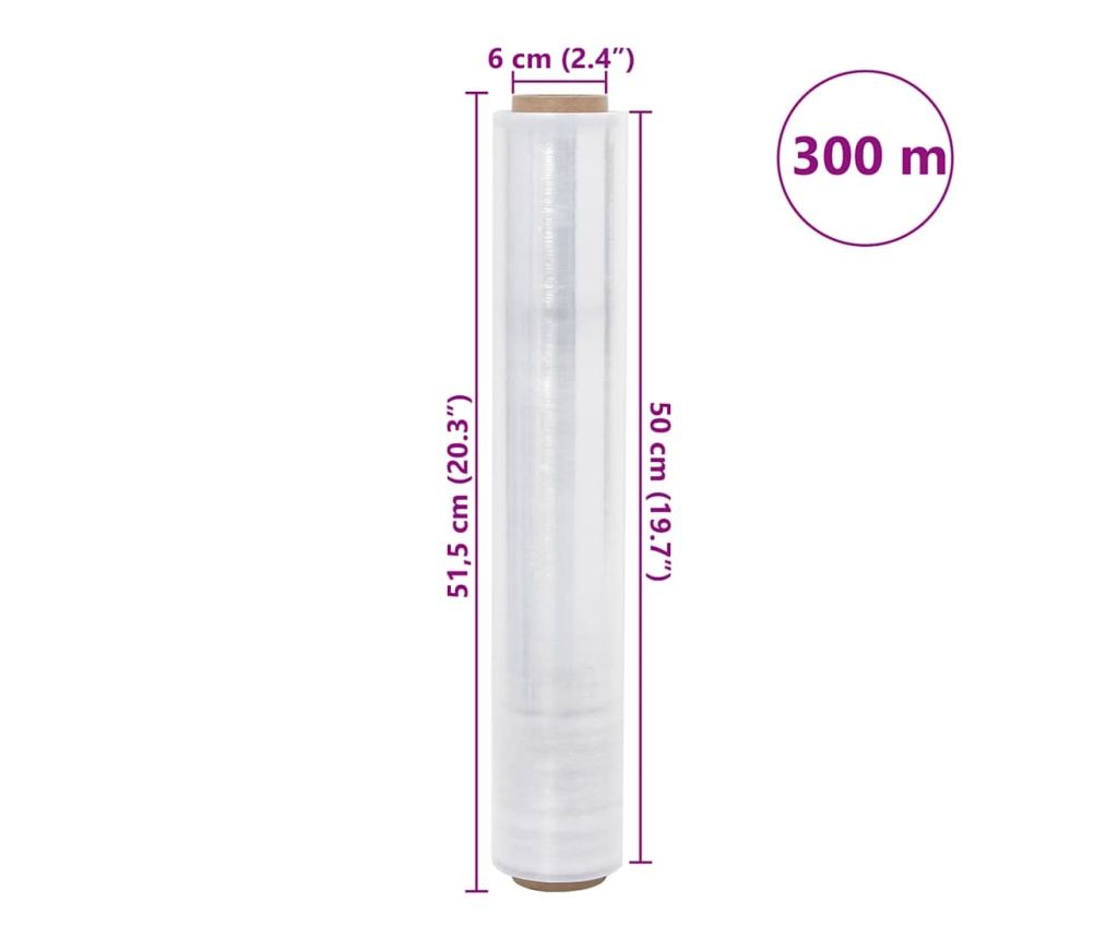 Стреч фолио 2 бр Прозрачно 20 μm 50 cm x 300 m - 7