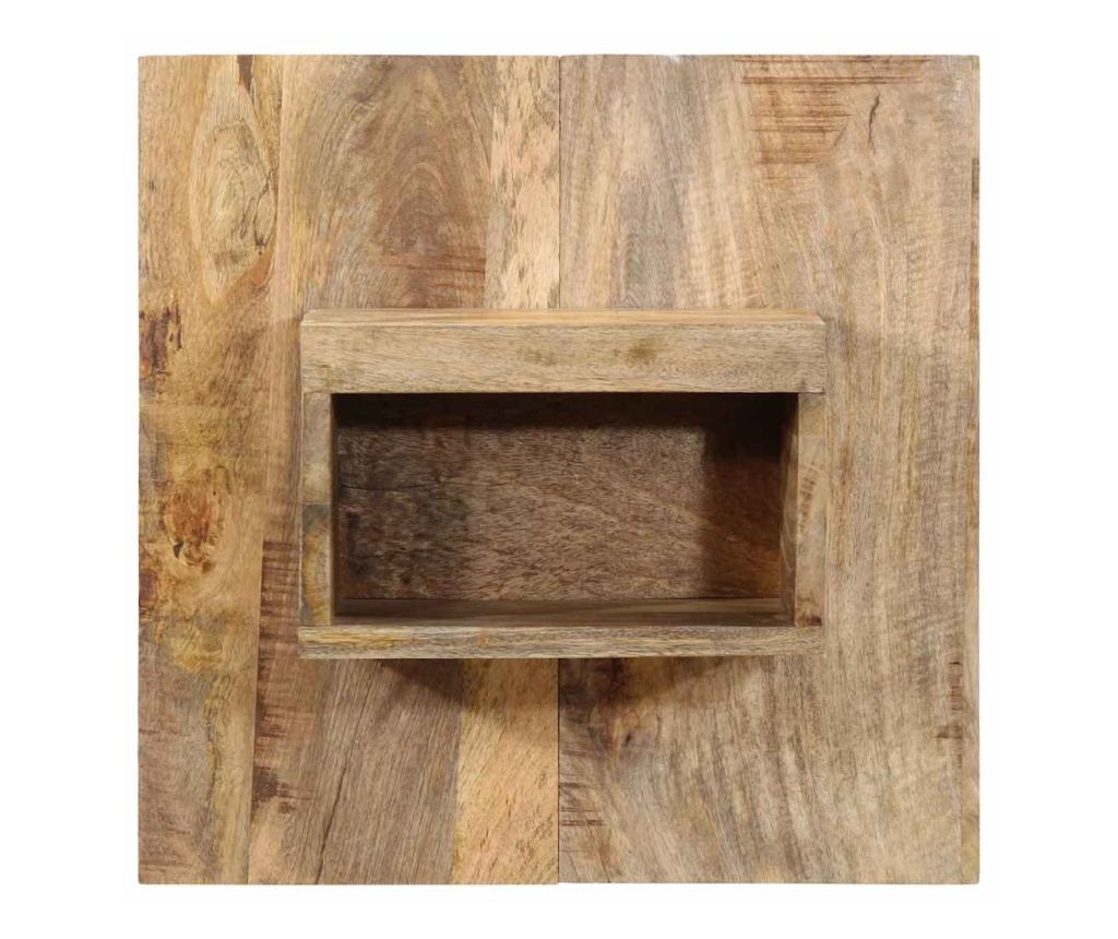 Нощно шкафче 50x27x50 cm Масивна груба дървесина Манго - 2