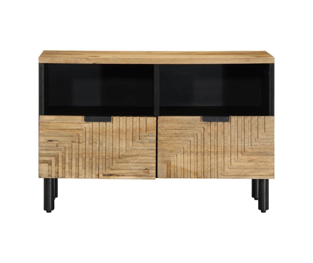 TV шкаф кафяв 70x33x46 cm масивна дървесина манго - 2