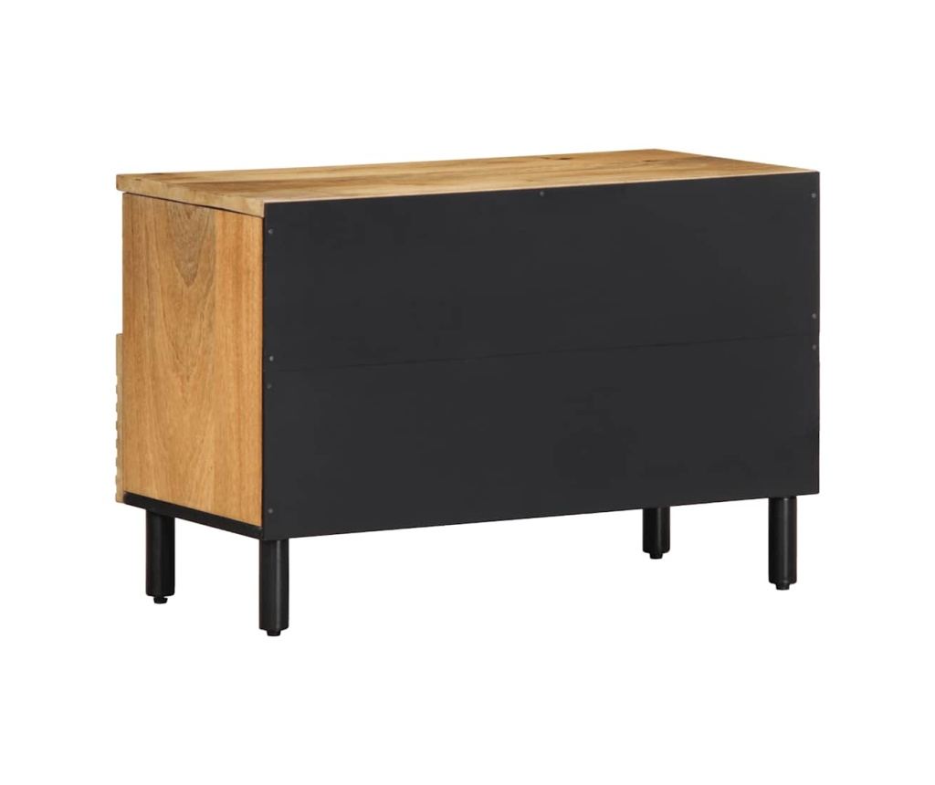 TV шкаф кафяв 70x33x46 cm масивна дървесина манго - 5