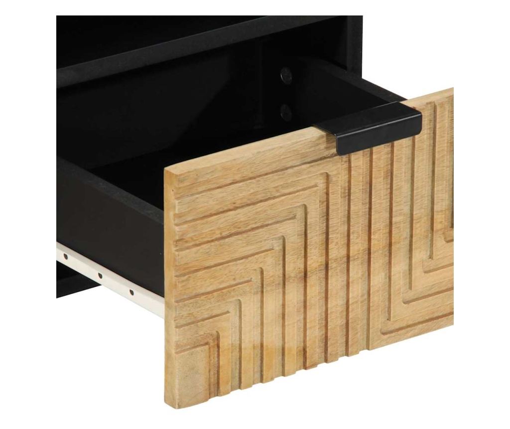 TV шкаф кафяв 70x33x46 cm масивна дървесина манго - 7