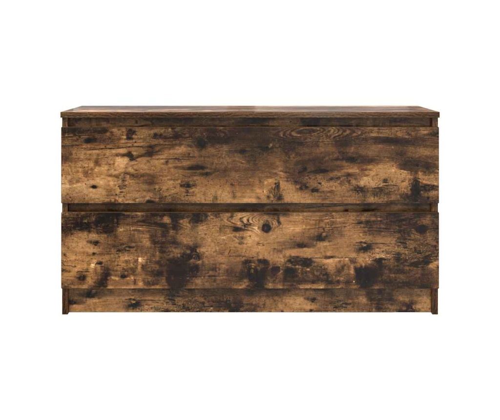 ТВ шкаф опушен дъб 100x35x54 cm Инженерна дървесина - 6