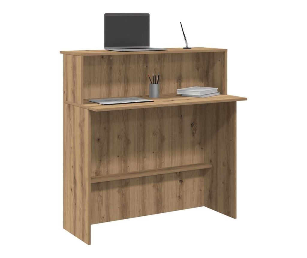 Приемно бюро, дъб артизан, 100x50x103,5 см, инженерно дърво - 4