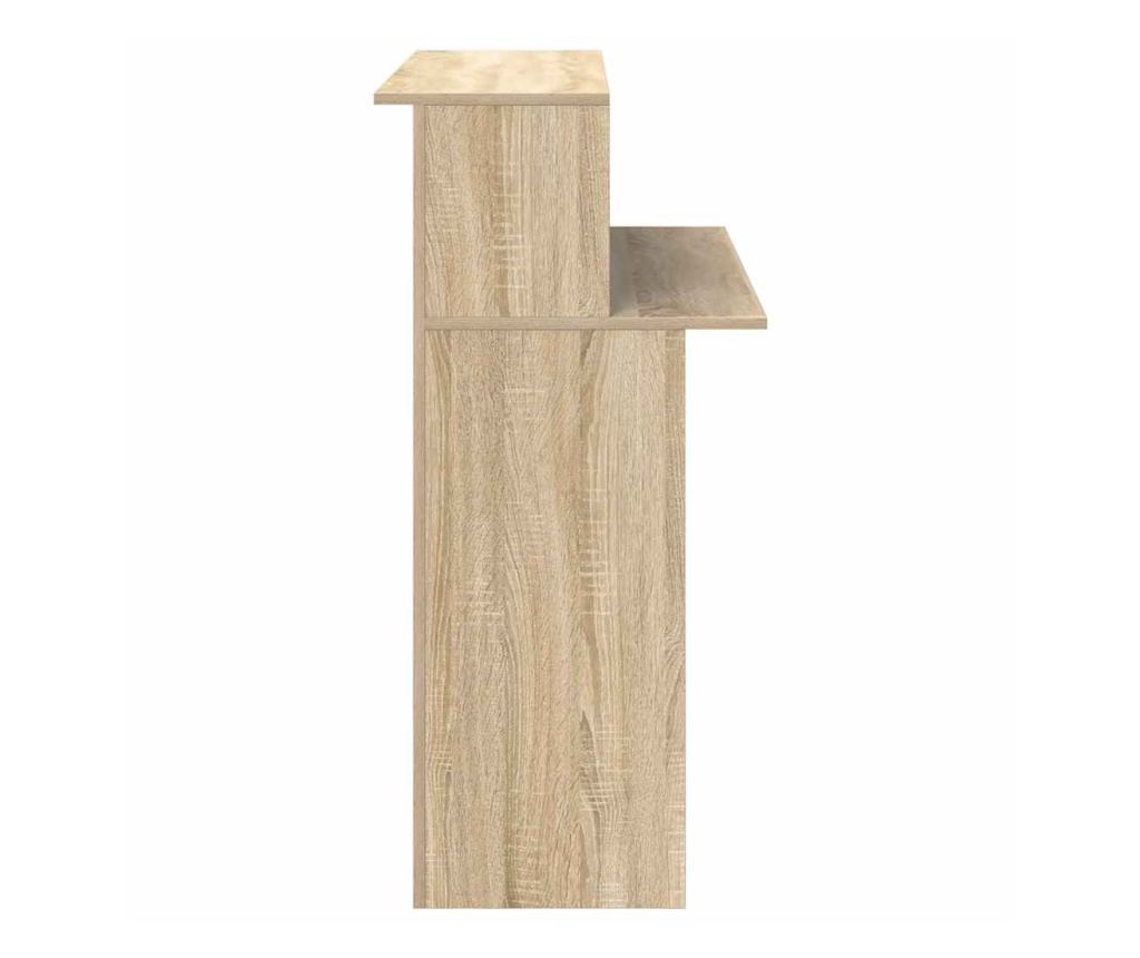 Рецепционно бюро, дъб сонома, 100x50x103,5 см, инженерно дърво - 6