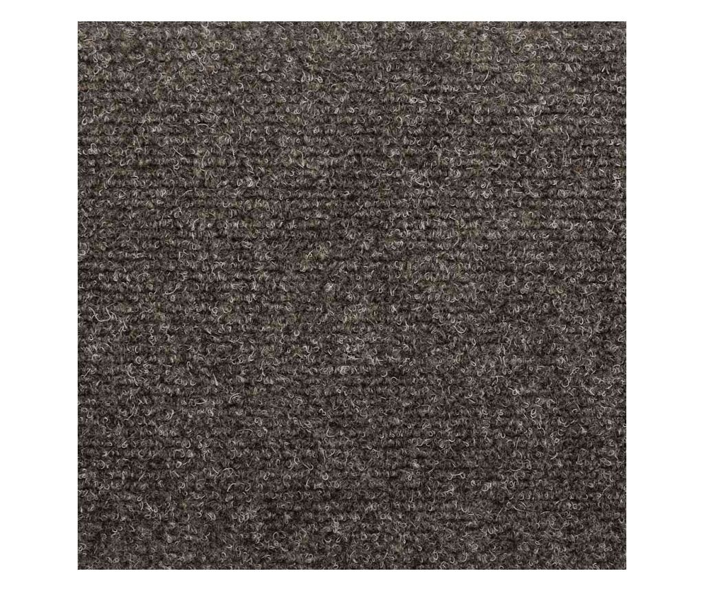 Изтривалки за стълби, самозалепващи се, 30 бр., 65x21x4 см, антрацит, полукръгли, големи - 7