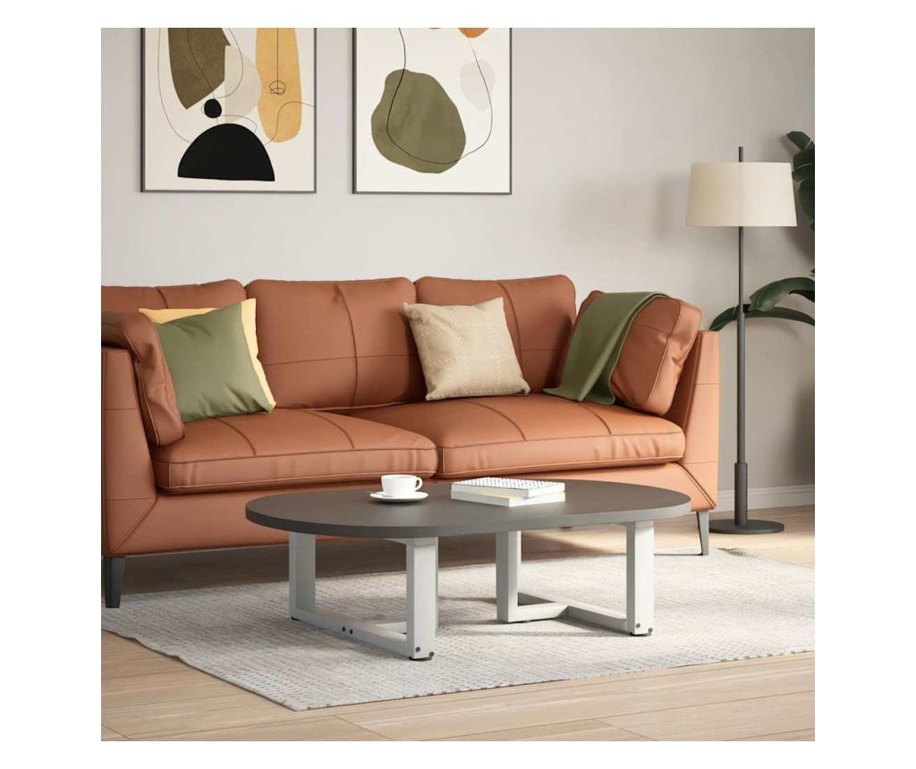 Крака за масичка за кафе, Т-образни, 2 бр., бели, 70x25x(30-31) см, стомана - 2