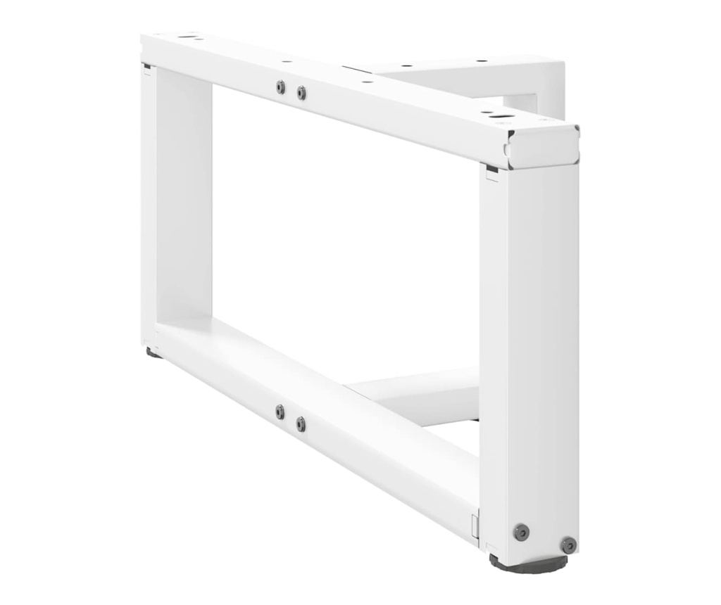 Крака за масичка за кафе, Т-образни, 2 бр., бели, 70x25x(30-31) см, стомана - 4