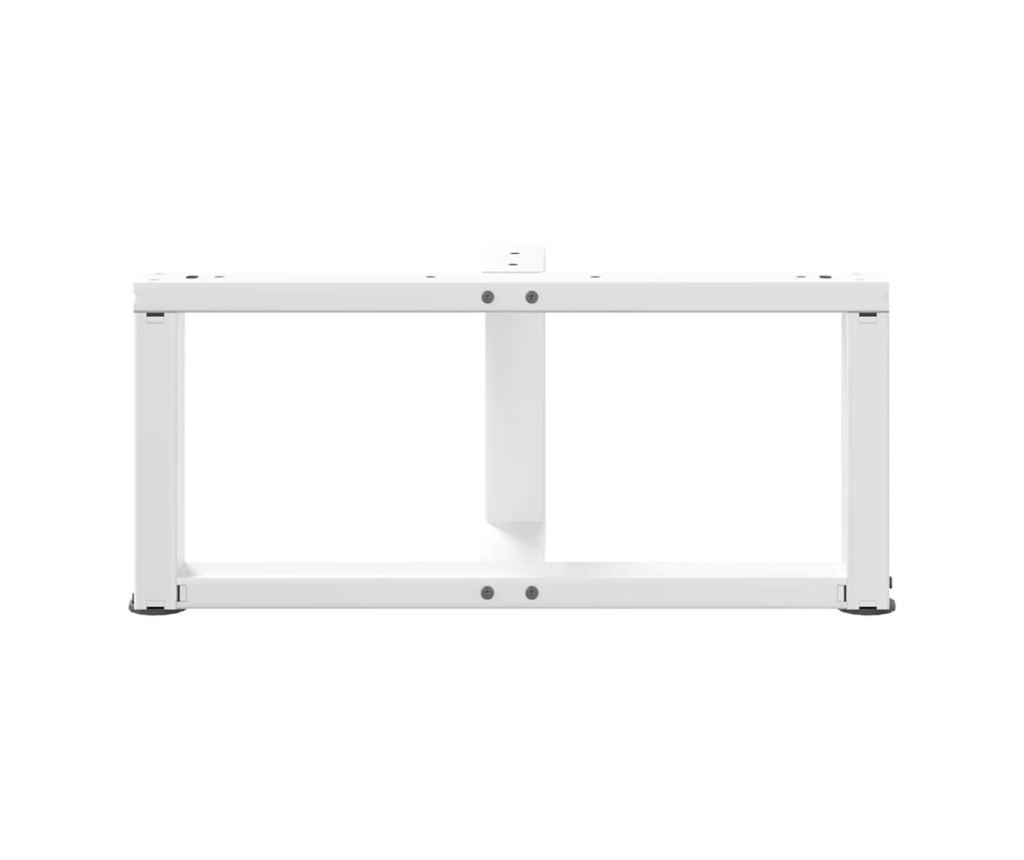 Крака за масичка за кафе, Т-образни, 2 бр., бели, 70x25x(30-31) см, стомана - 6