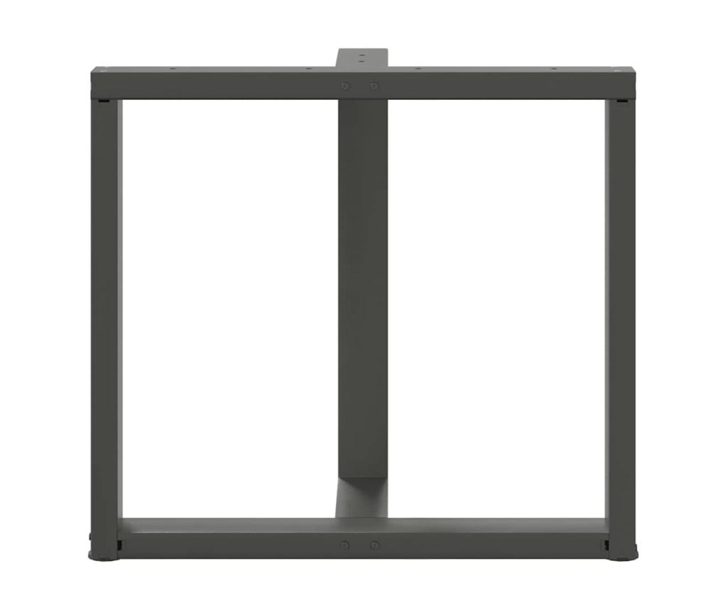 Крака за трапезна маса, Т-образни, 2 бр., антрацит, 80x35x(72-73) см, стомана - 6