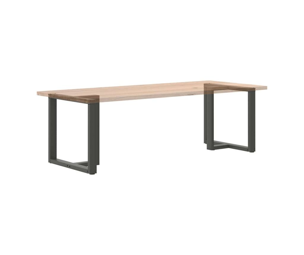 Крака за трапезна маса, Т-образни, 2 бр., антрацит, 80x35x(72-73) см, стомана - 8