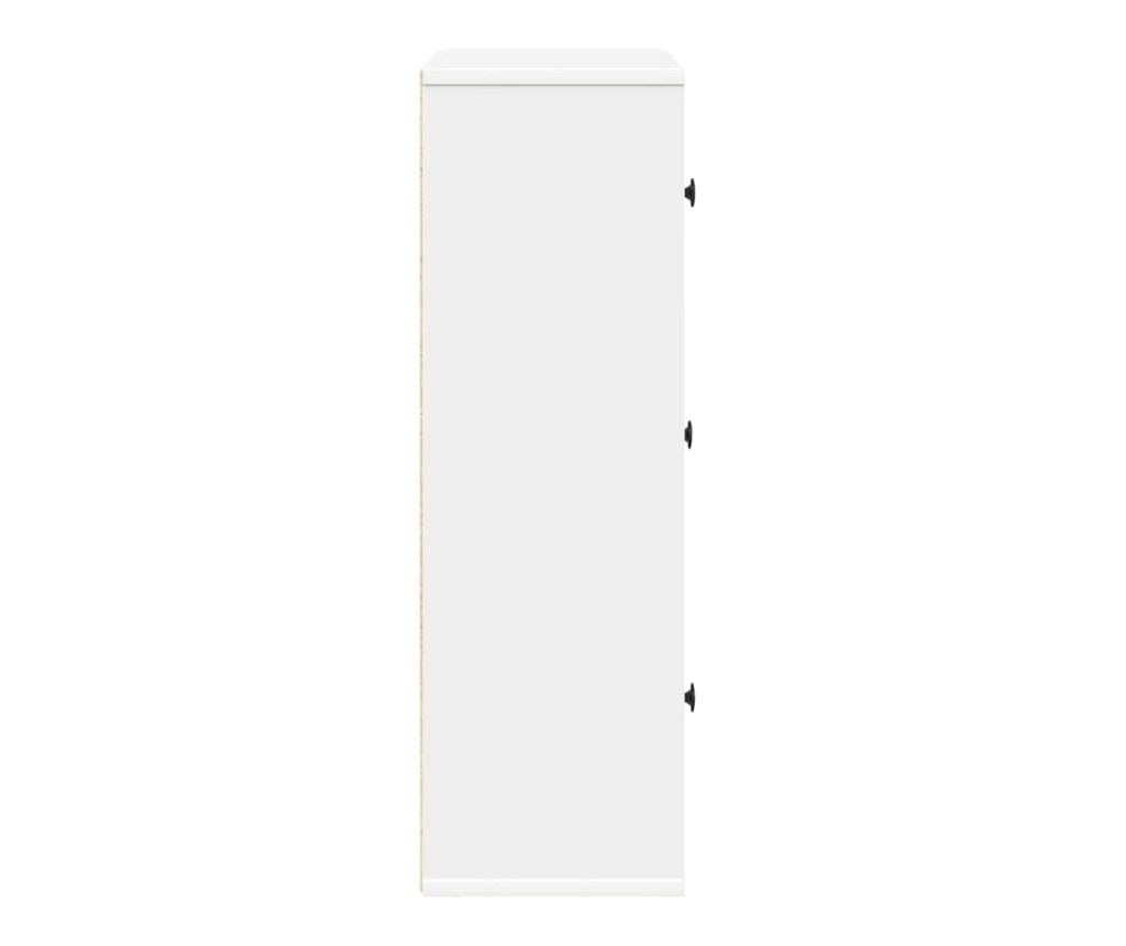 Библиотека, бяла, 60x24x76,5 см, инженерно дърво - 6
