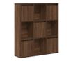 Библиотека, кафяв дъб, 89x24x101,5 см, инженерно дърво thumbnail 1