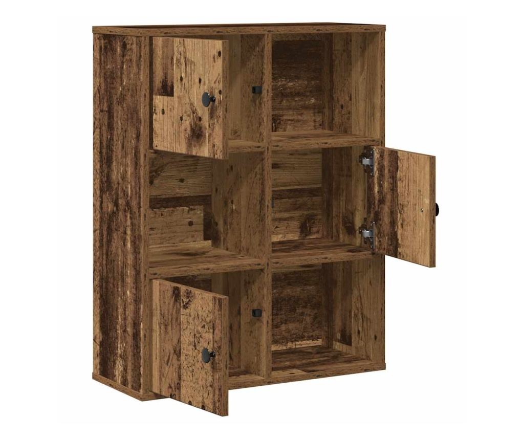 Библиотека, старо дърво, 60x24x76,5 см, инженерно дърво - 4