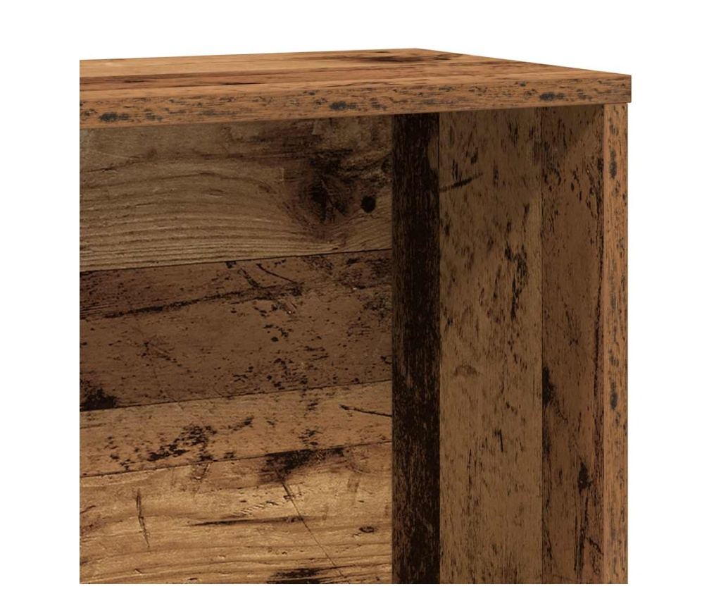 Библиотека, старо дърво, 60x24x120 см, инженерно дърво - 8