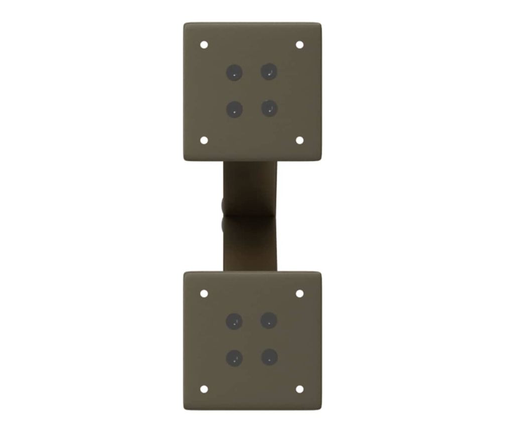 Крака за масичка за кафе, X-образни, 2 бр., естествена стомана, 28 x (42-43) см, стомана - 7
