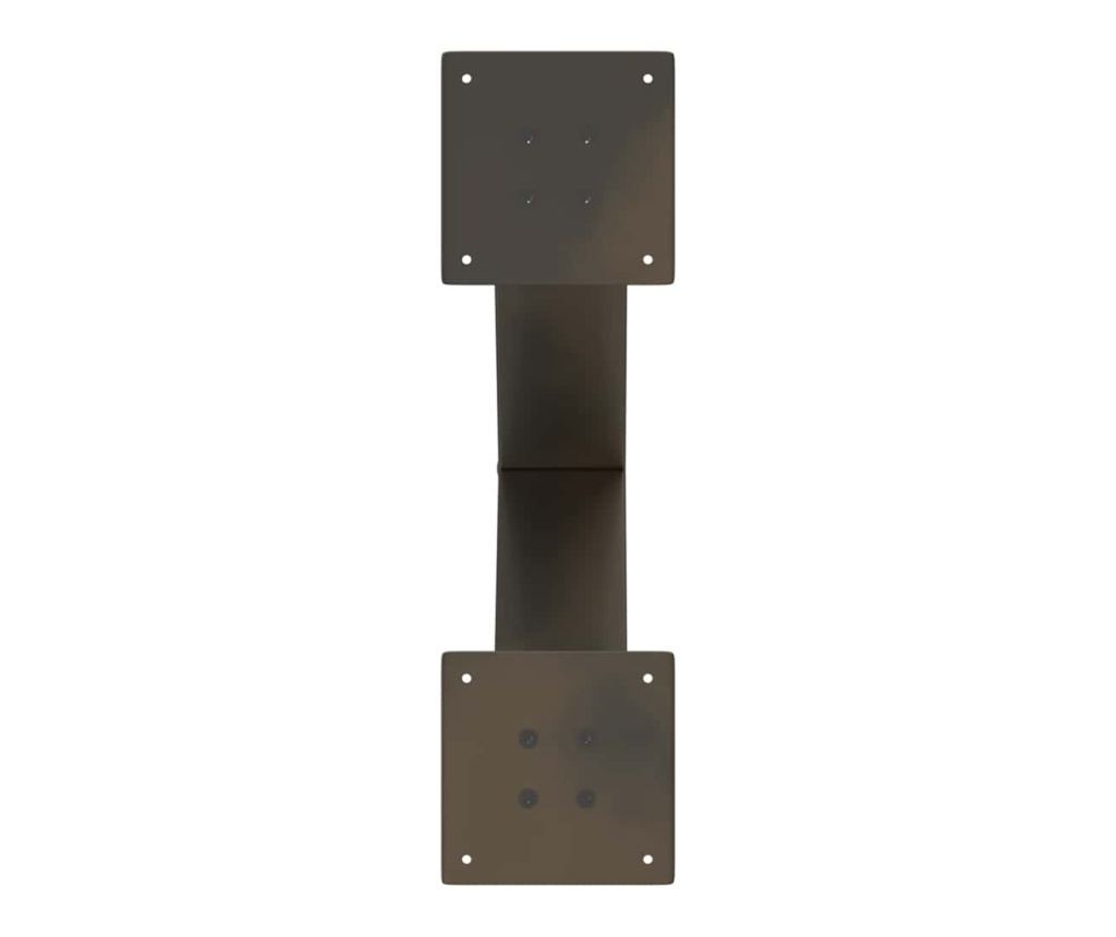 Крака за масичка за кафе, X-образни, 2 бр., естествена стомана, 60 x (42-43) см, стомана - 7