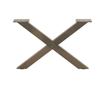 Крака за масичка за кафе, X-образни, 2 бр., естествена стомана, 50 x (30-31) см, стомана thumbnail 4