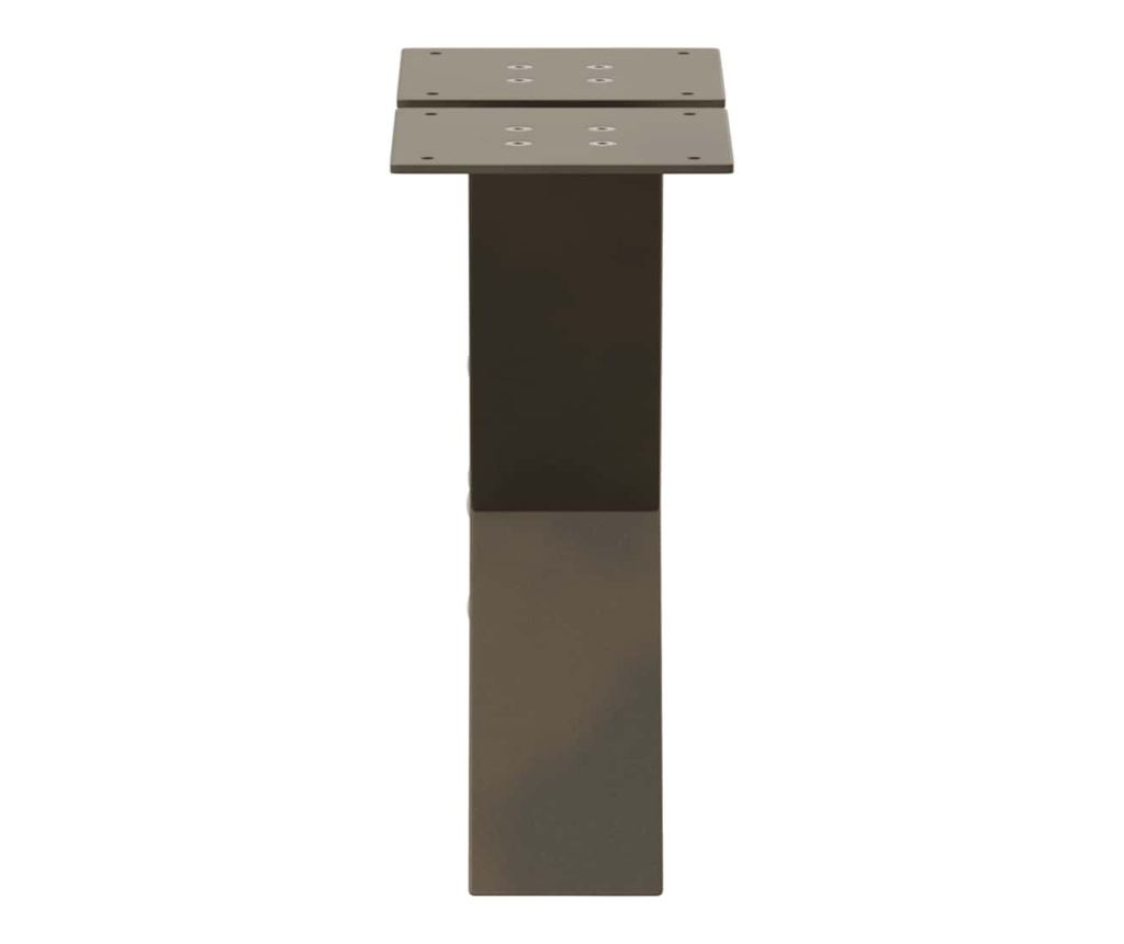 Крака за масичка за кафе, X-образни, 2 бр., естествена стомана, 40 x (30-31) см, стомана - 6