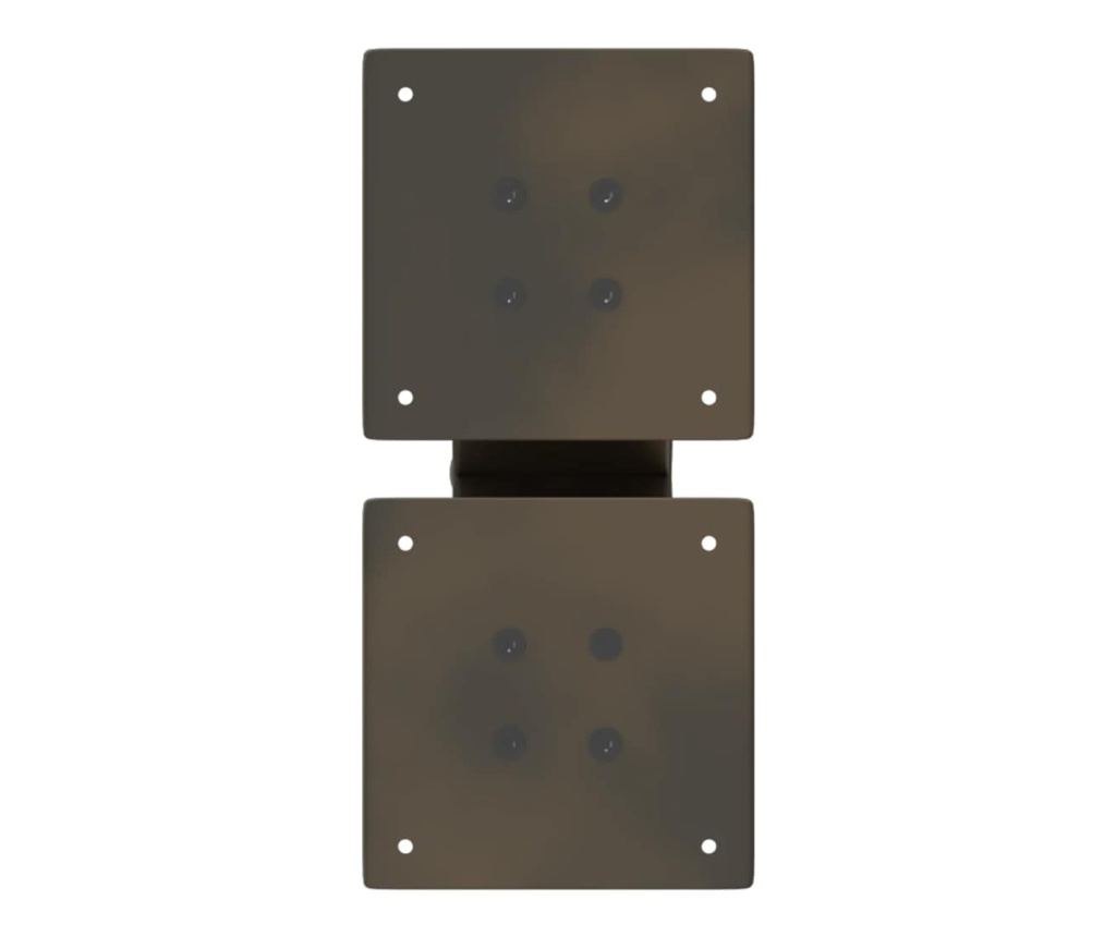Крака за масичка за кафе, X-образни, 2 бр., естествена стомана, 40 x (30-31) см, стомана - 7