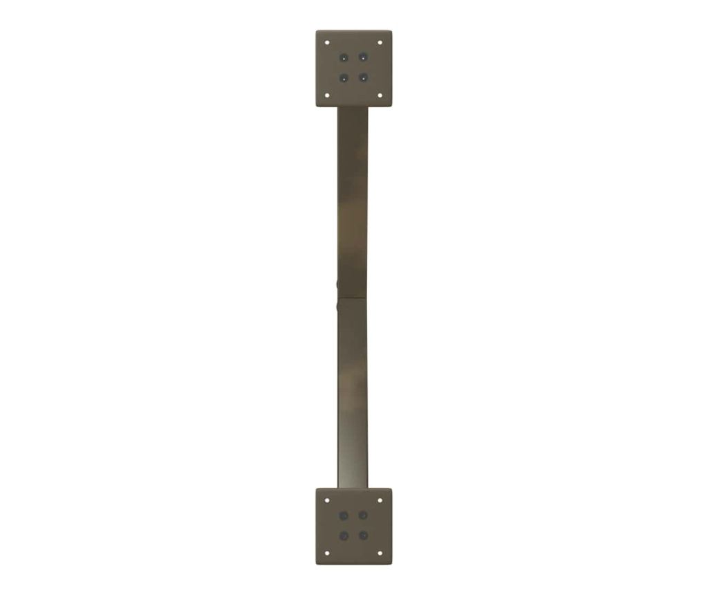 Крака за масичка за кафе, X-образни, 2 бр., естествена стомана, 70 x (30-31) см, стомана - 7