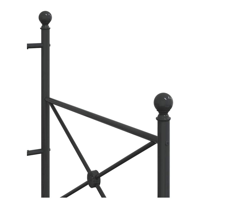 Дневно легло без матрак Черно 90x200 cm Стомана - 8
