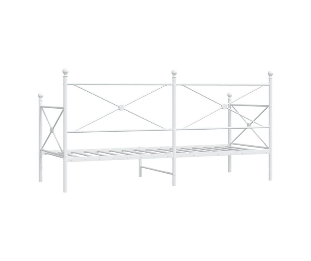 Дневно легло без матрак Бяло 80x200 cm Стомана - 7