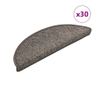 Самозалепващи стелки за стълби сизал 30 бр 56x17x3 см сиво-бежови thumbnail 1