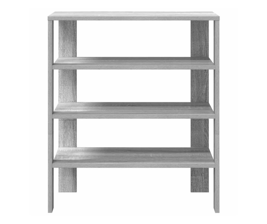 Рафт за обувки Grey Sonoma 61x32x70 cm Изработена дървесина - 4