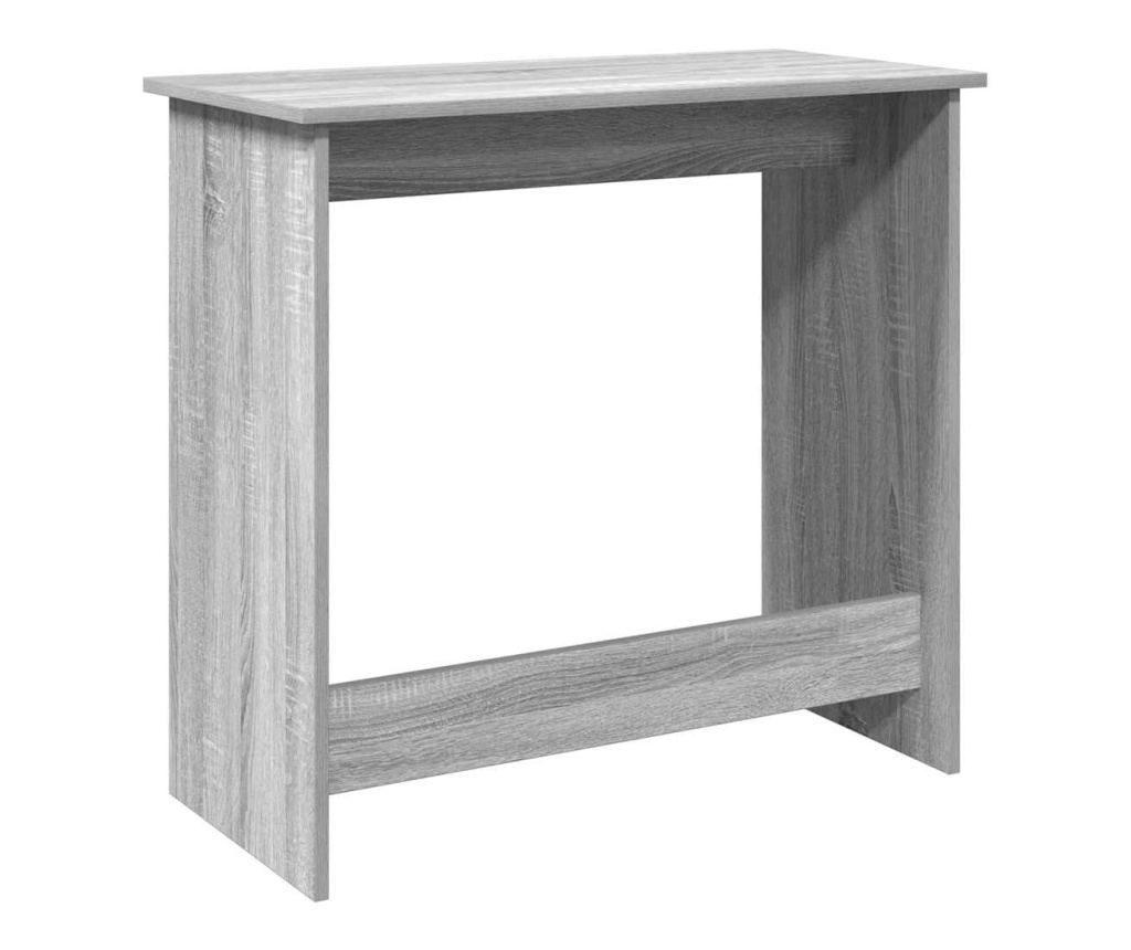 Бюро, сив сонома, 80x40x75 см, инженерно дърво - 6