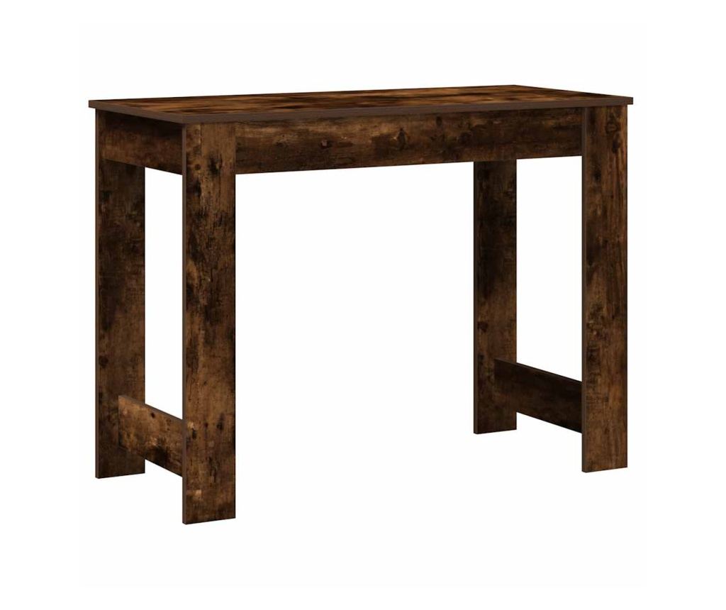 Бюро, опушен дъб, 100x45x75 см, инженерно дърво - 7