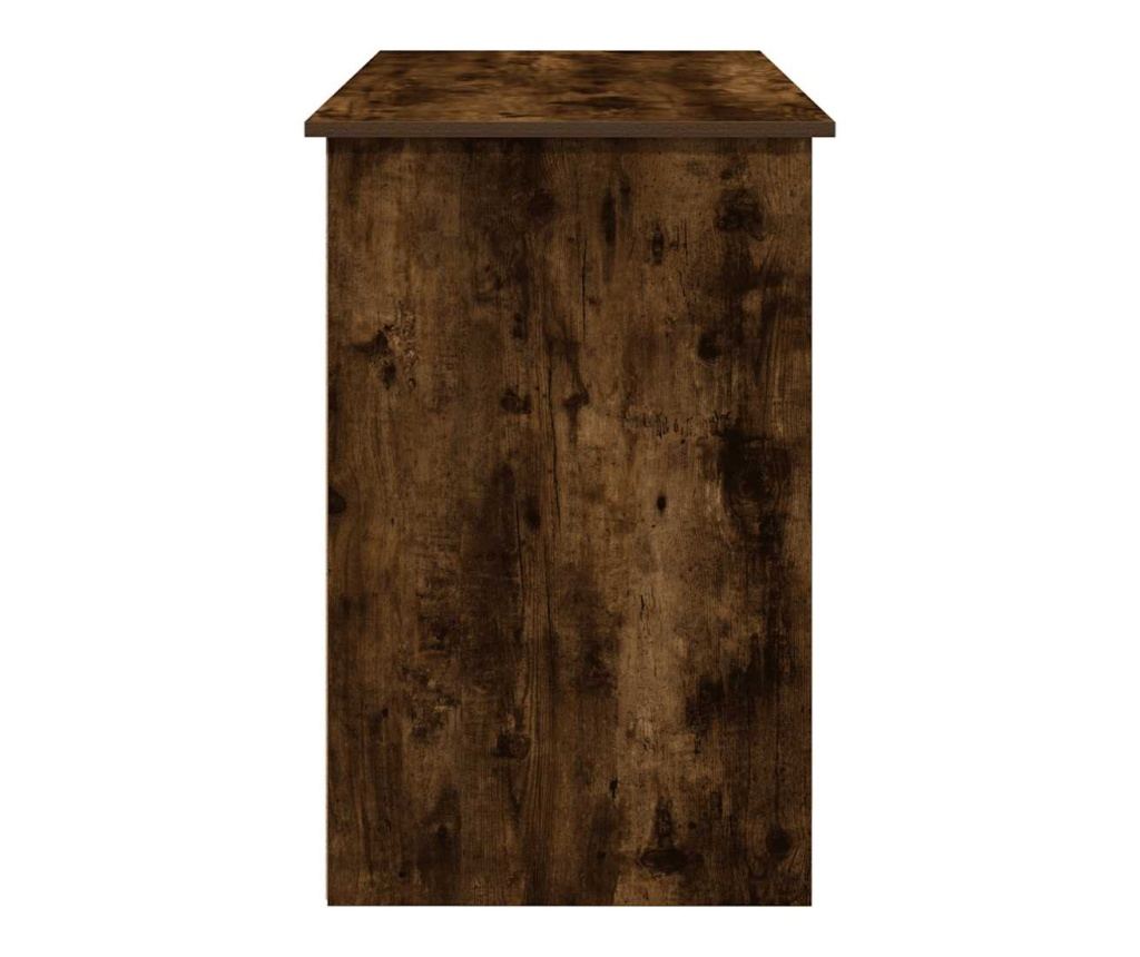 Бюро, опушен дъб, 102x50x75 см, инженерно дърво - 6
