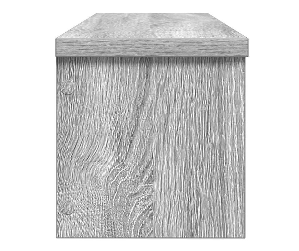 Кухненски стелажи, подреждащи се 2 бр сива сонома 50x15x16 см - 5