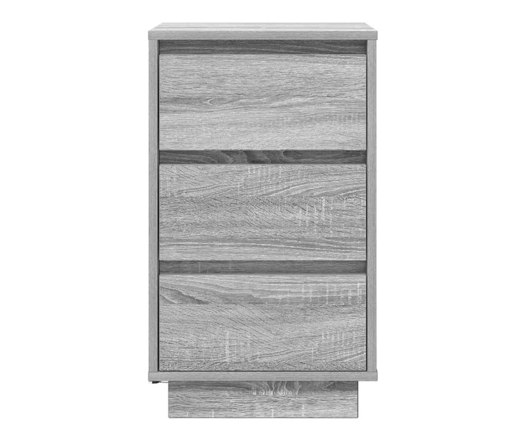 Нощен шкаф с LED осветление Grey Sonoma 38x34x65 cm - 7