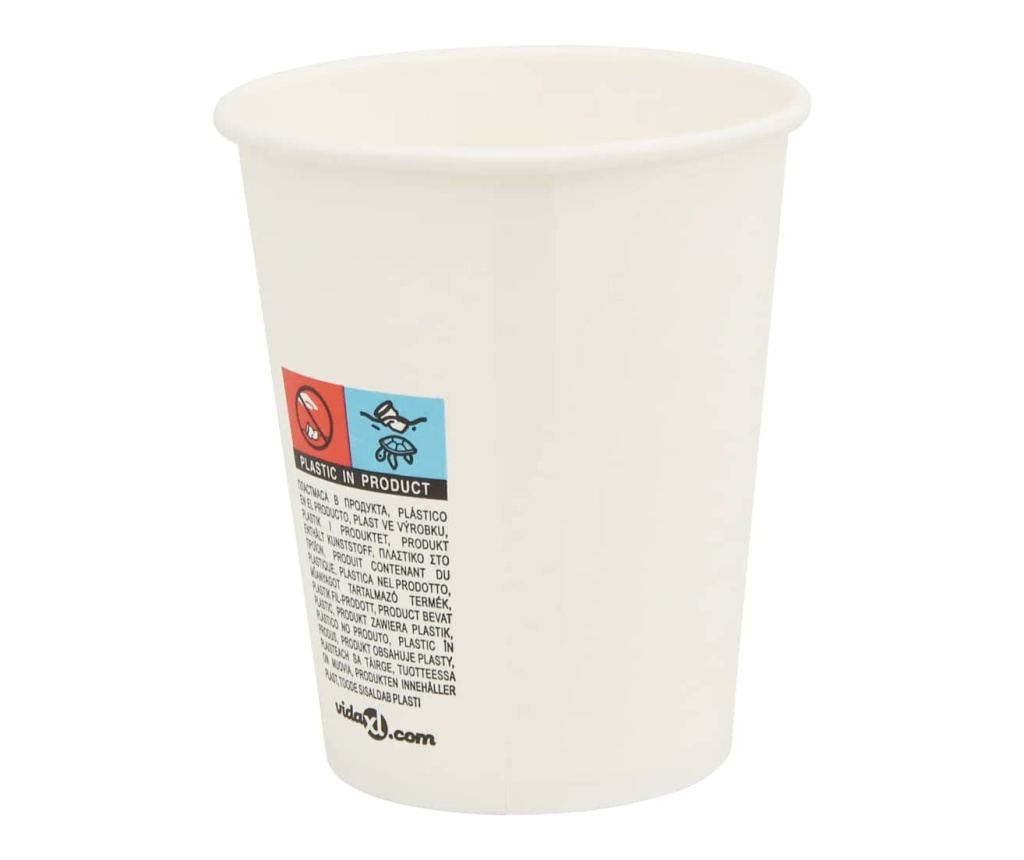 хартиени чаши за кафе с капачки 1000 бр. 8oz 200ml - 8