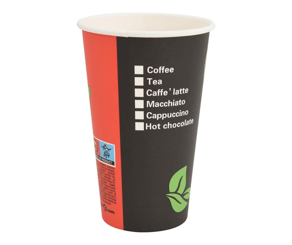 хартиени чаши за кафе с капачки 1000 бр. 16oz 400ml - 8
