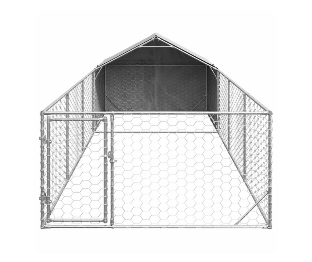 Открита кучешка колиба с бягаща пътека 7x2x1,5 m - 3