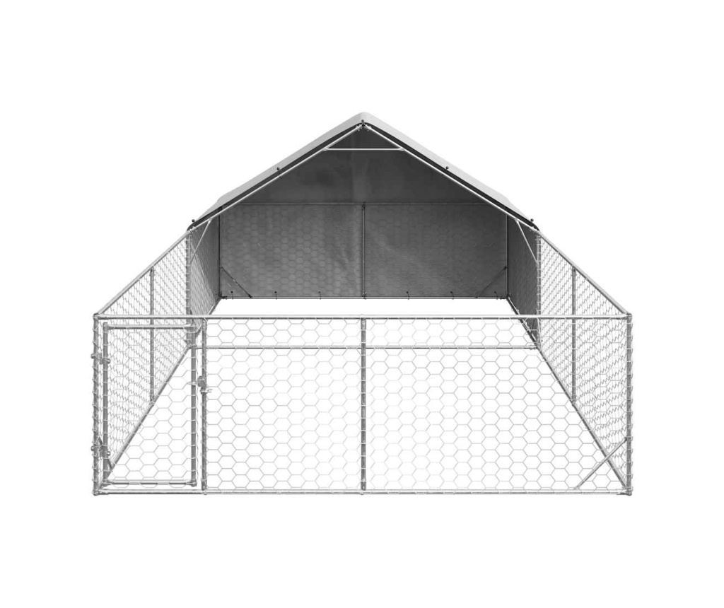 Открита кучешка колиба с бягаща пътека 6x3x1,9 m - 3