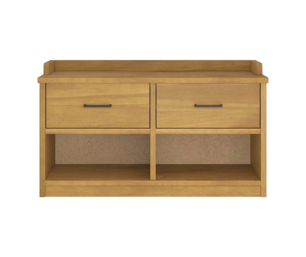 vidaXLL Пейка за антре SANDNES 87x40x50 cm Масивна дървесина Бор - 5
