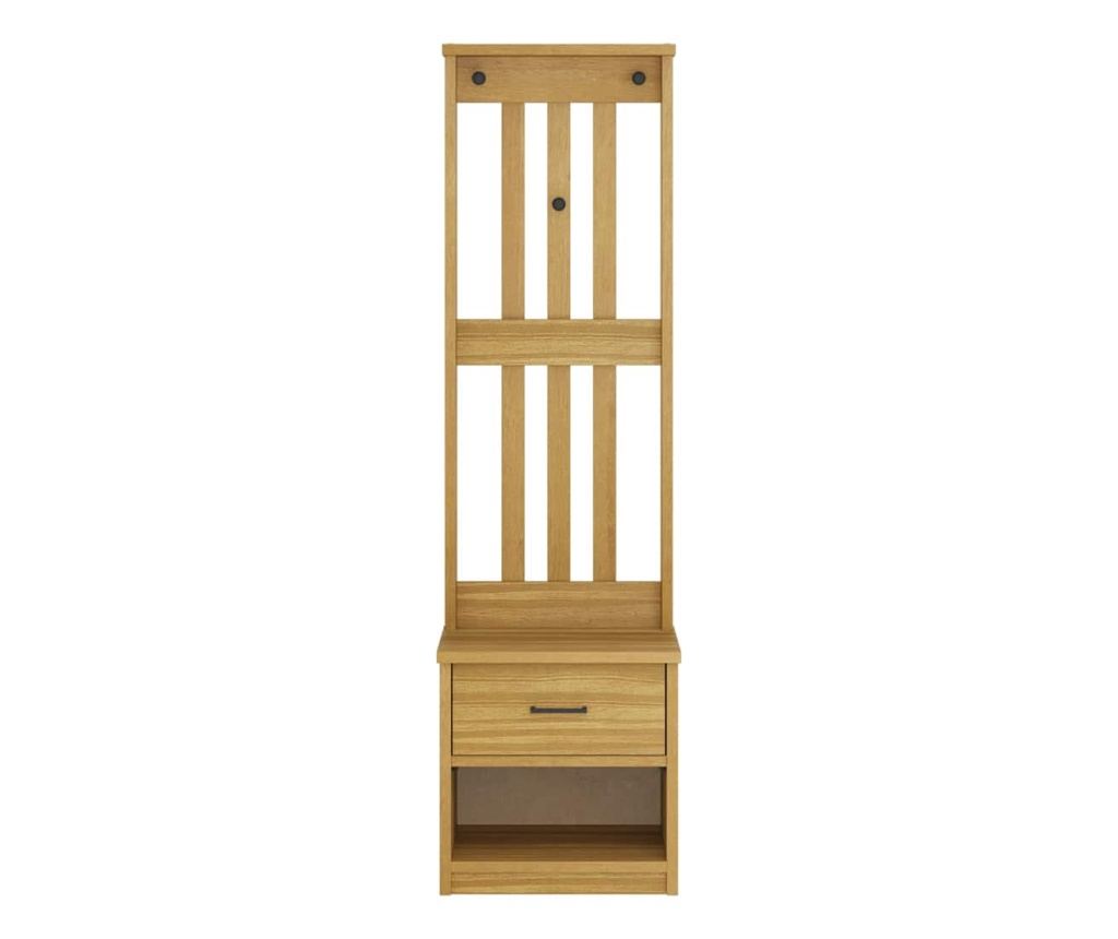 vidaXLL Дърво за антре SANDNES 45x40x159,5 cm масивна дървесина бор - 5