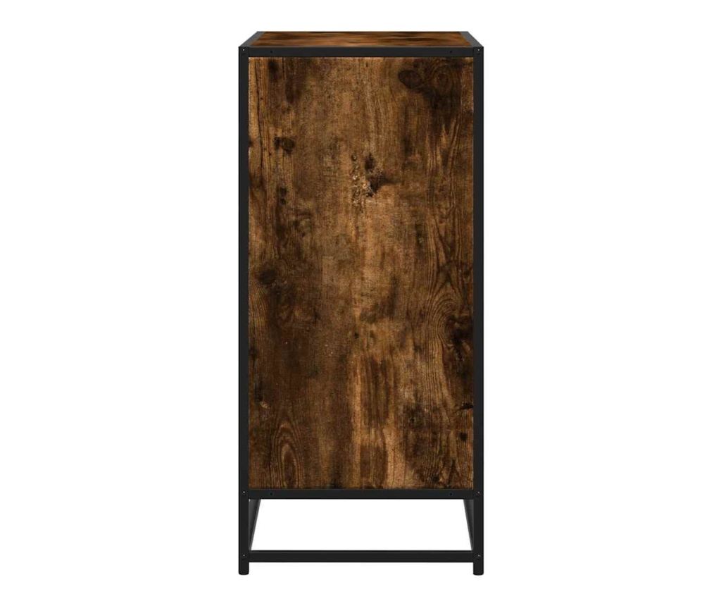 Шкаф опушен дъб 68x35x76 cm Изработена дървесина и метал - 5