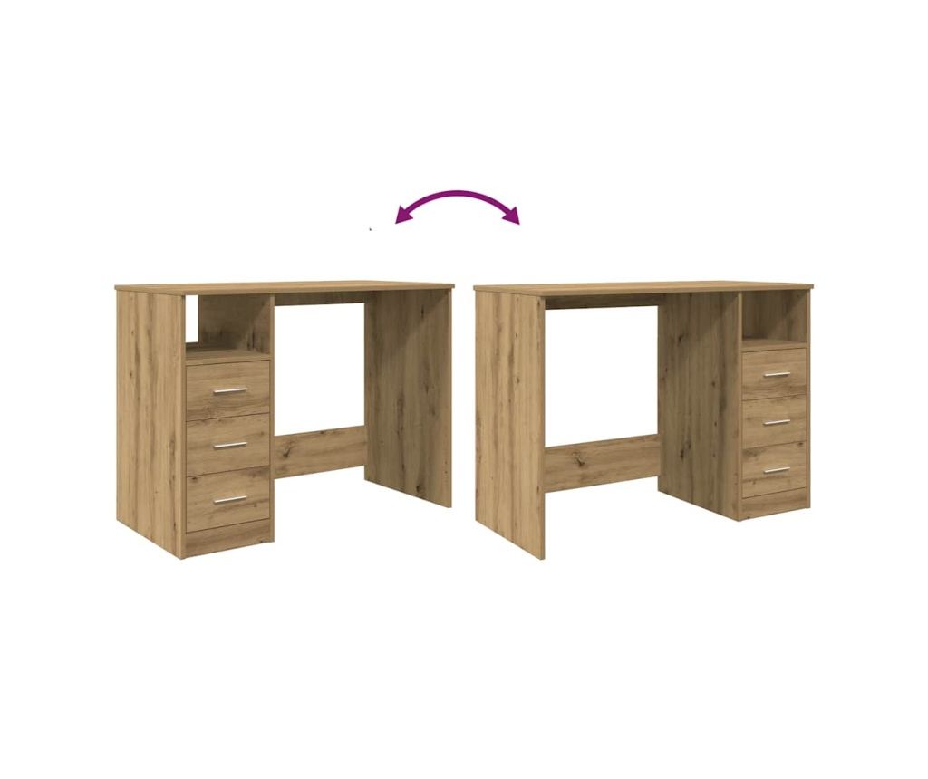 Бюрото Artisan Oak 102x50x76 cm Инженерна дървесина - 8