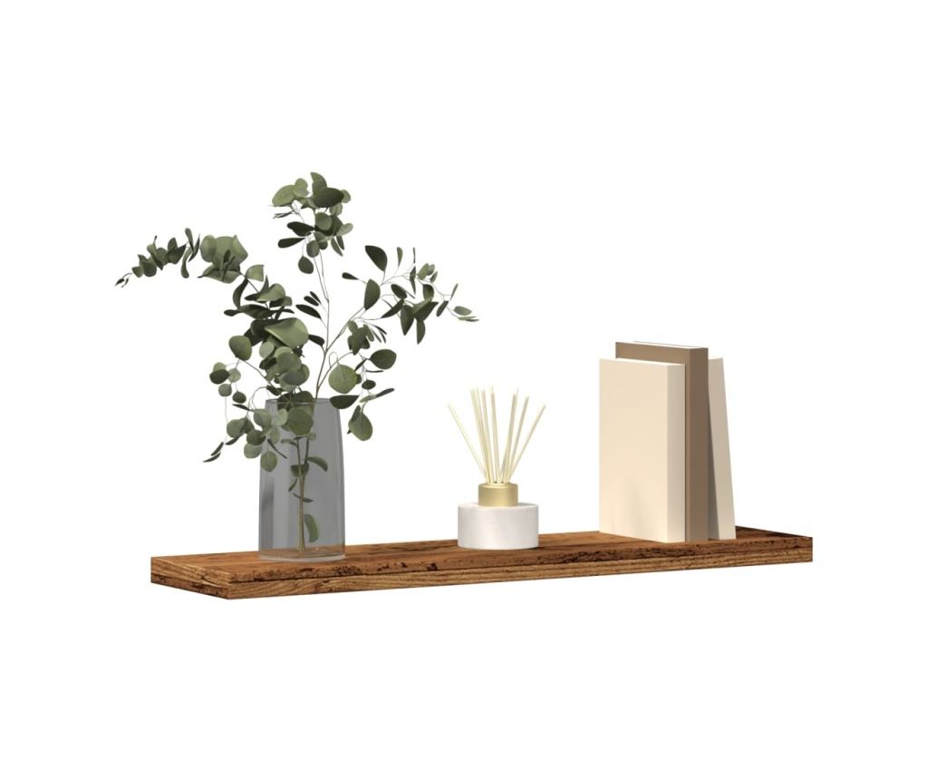 стенни рафтове 4 бр. старо дърво 40x20x1,5 cm инженерно дърво - 2