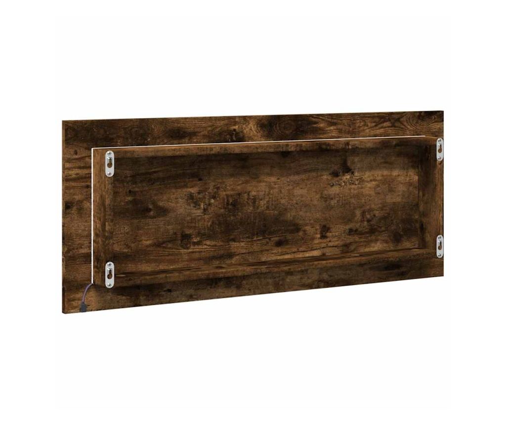 LED огледало за баня опушен дъб 100x8,5x37 cm - 8