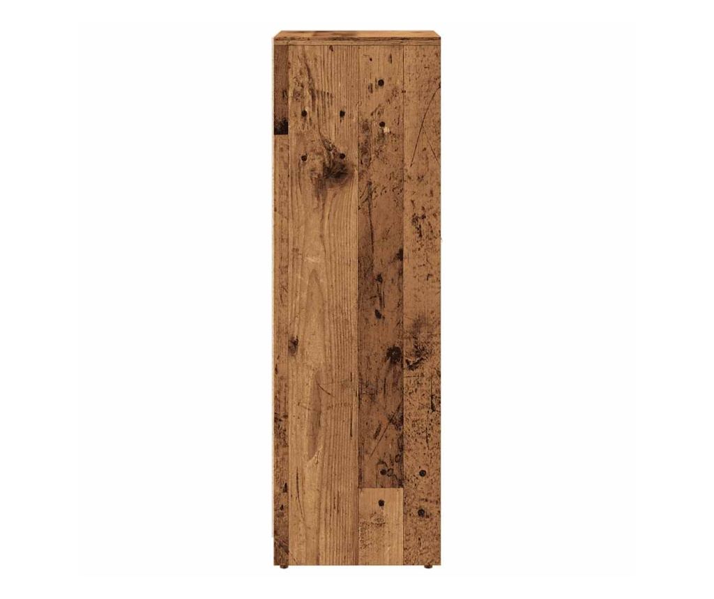 Шкаф за баня от старо дърво 30x30x95 cm Инженерна дървесина - 5