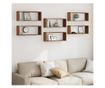 Wall Cube Shelves 6 pcs Old Wood 60x15x23cm Инженерна дървесина thumbnail 3