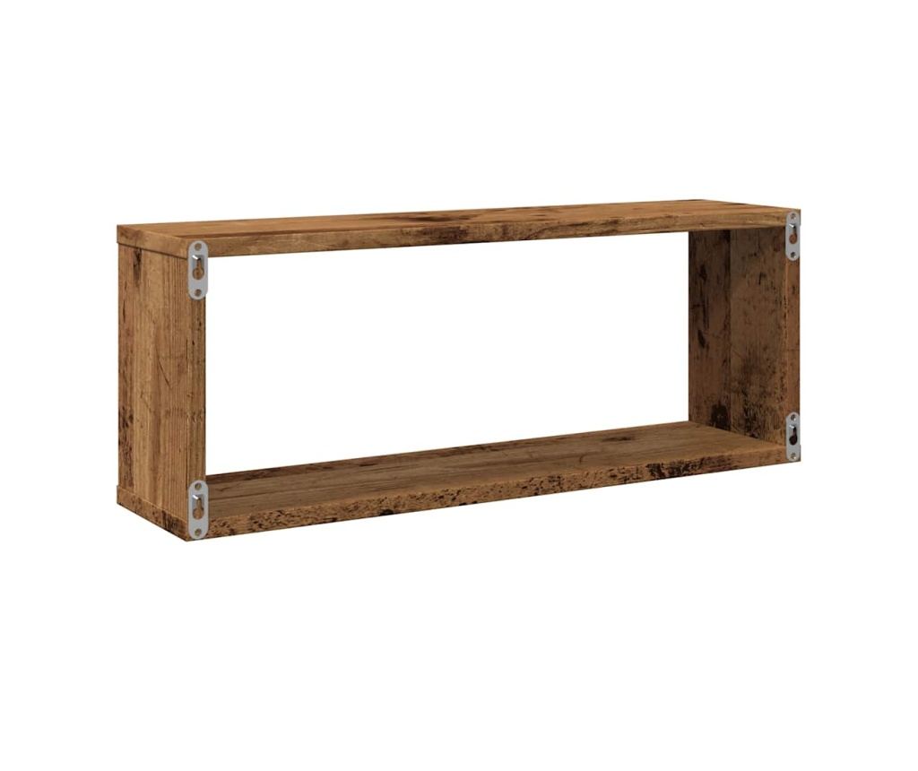 Wall Cube Shelves 6 pcs Old Wood 60x15x23cm Инженерна дървесина - 7