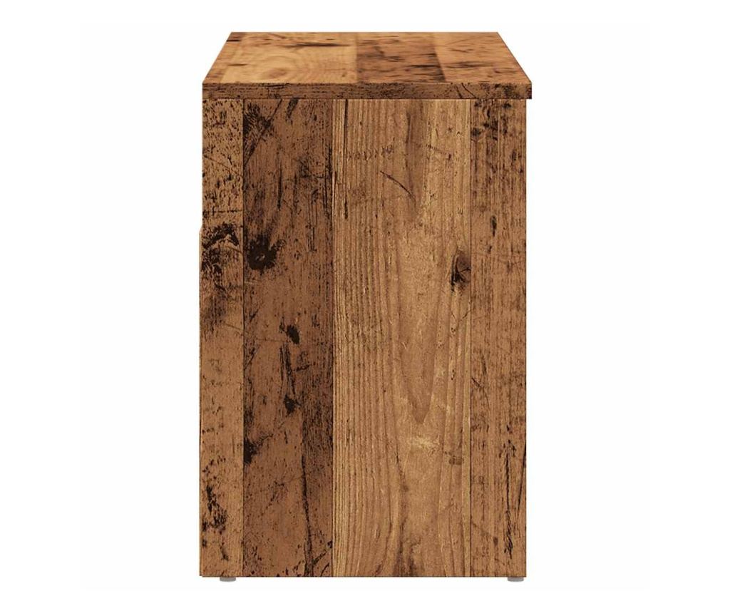 Пейка за обувки от старо дърво 80x30x45 cm Инженерна дървесина - 5