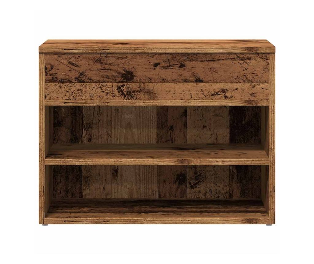 Пейка за обувки от старо дърво 60x30x45 cm Инженерна дървесина - 4