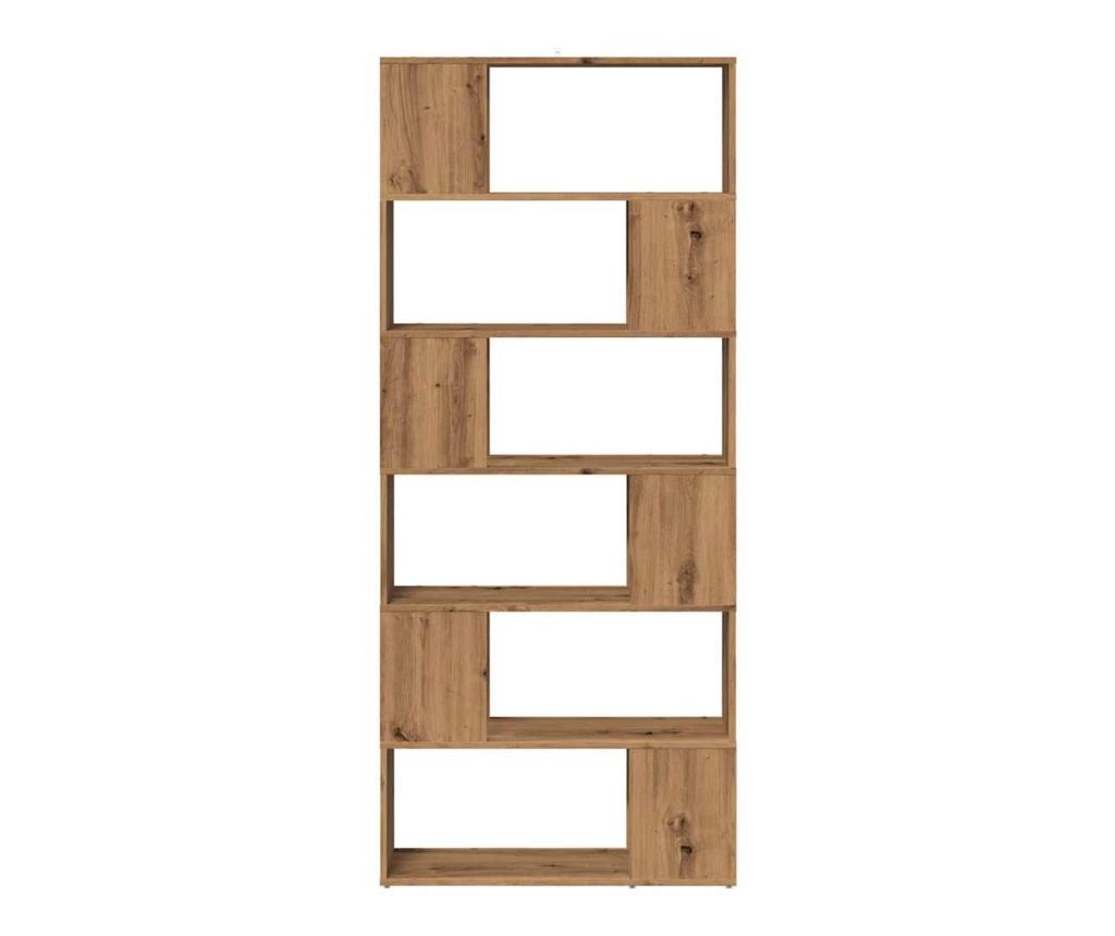 Шкаф за книги/разделител на стаи Artisan Oak 80x24x186 cm - 4