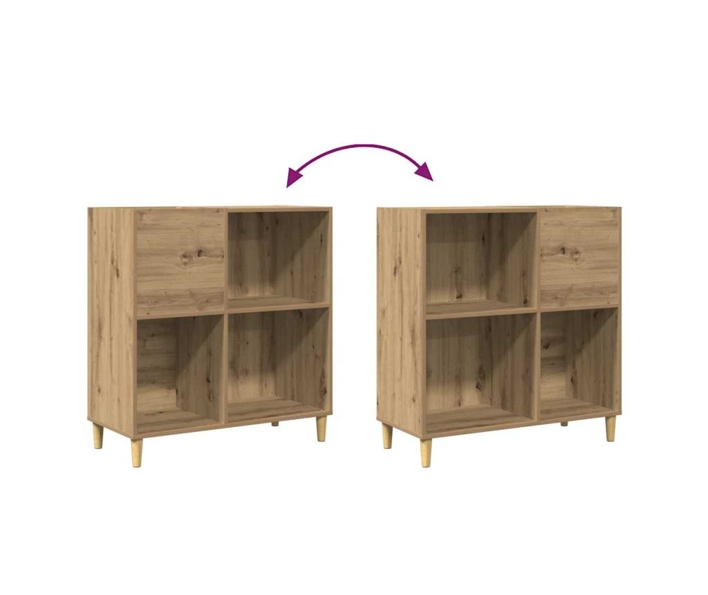 Шкаф за плочи Artisan Oak 84,5x38x89 cm Инженерна дървесина - 7